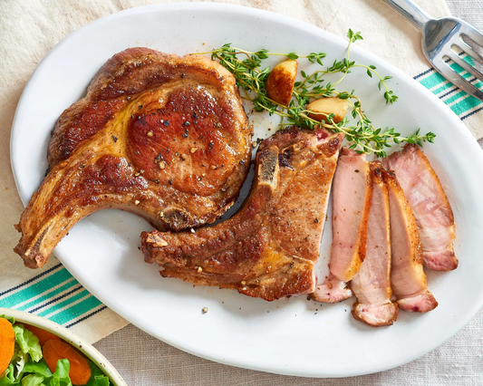 Red Wattle Pork Chops with Herbs