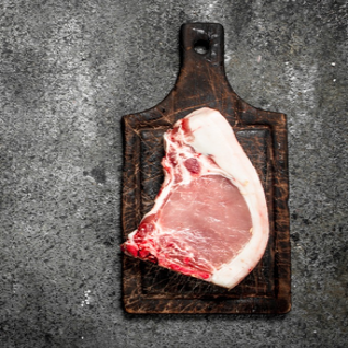 HERITAGE RED WATTLE, BONE IN PORK CHOPS