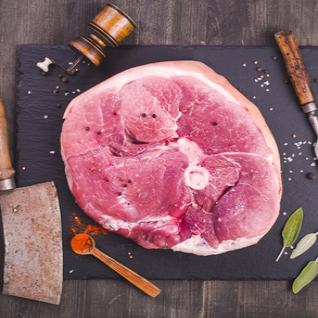 HERITAGE RED WATTLE PORK, FRESH HAM STEAK